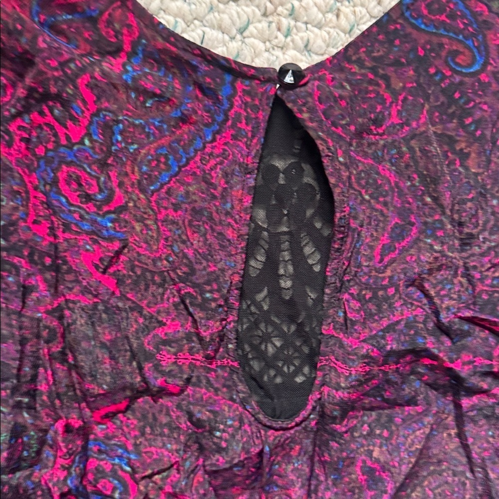 Plenty by Tracy Reese Black and Purple Lace Dress - Picture 5 of 6